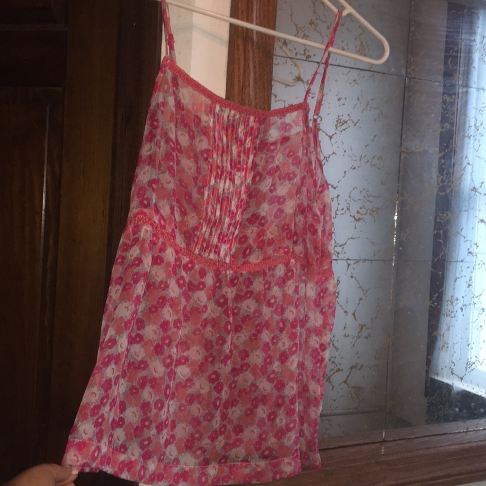 Floral See Through Tank Top